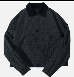 STANDARD TYPES Vestes<Cropped Work Jacket Check Noir