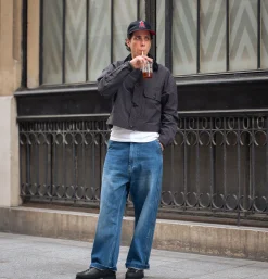 STANDARD TYPES Vestes<Cropped Work Jacket Check Noir