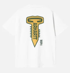 CARHARTT WIP T-shirts<Cross Screw Tee White