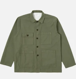 UNIVERSAL WORKS Vestes<Dockside Jacket Slub Sateen Olive