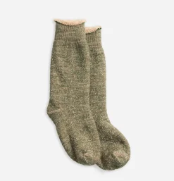 Homme ROTOTO Chaussettes<Double Face Greenbrown