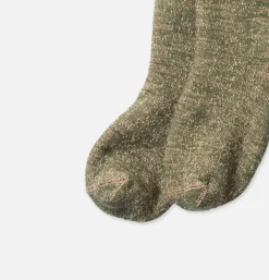 Homme ROTOTO Chaussettes<Double Face Greenbrown