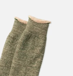 Homme ROTOTO Chaussettes<Double Face Greenbrown