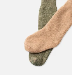 Homme ROTOTO Chaussettes<Double Face Greenbrown