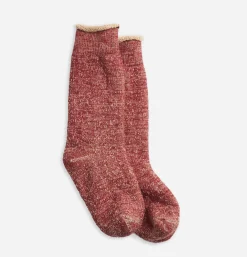 Homme ROTOTO Chaussettes<Double Face Red Brown