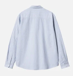 CARHARTT WIP Chemises<Dowlen Stripe Shirt Bleach White