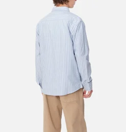 CARHARTT WIP Chemises<Dowlen Stripe Shirt Bleach White
