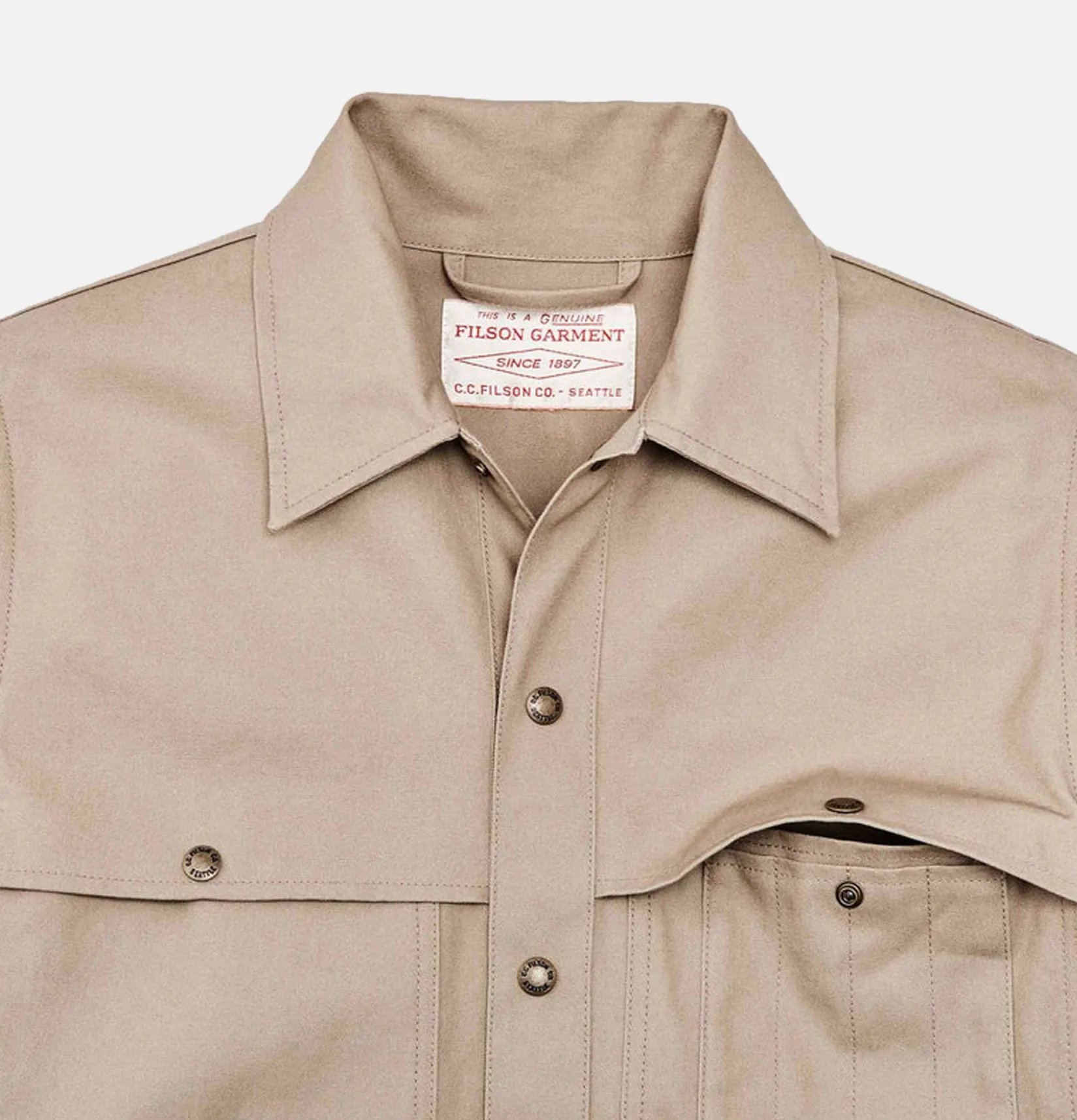 FILSON Vestes<Dry Tin Cruise Gray Khaki