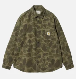 CARHARTT WIP Chemises<Duck Shirt Camo Green