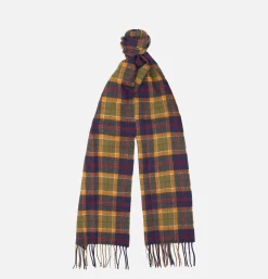 BARBOUR Gants • Bonnets • Echarpes<Echarpe Tartan Lambswool Navy Green Ocre