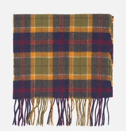 BARBOUR Gants • Bonnets • Echarpes<Echarpe Tartan Lambswool Navy Green Ocre