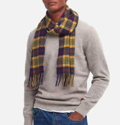 BARBOUR Gants • Bonnets • Echarpes<Echarpe Tartan Lambswool Navy Green Ocre