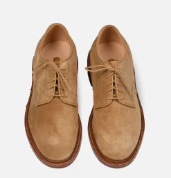 Homme ALDEN SHOE CO Chaussures<29332F - Plain Toe Blucher Suede Tan