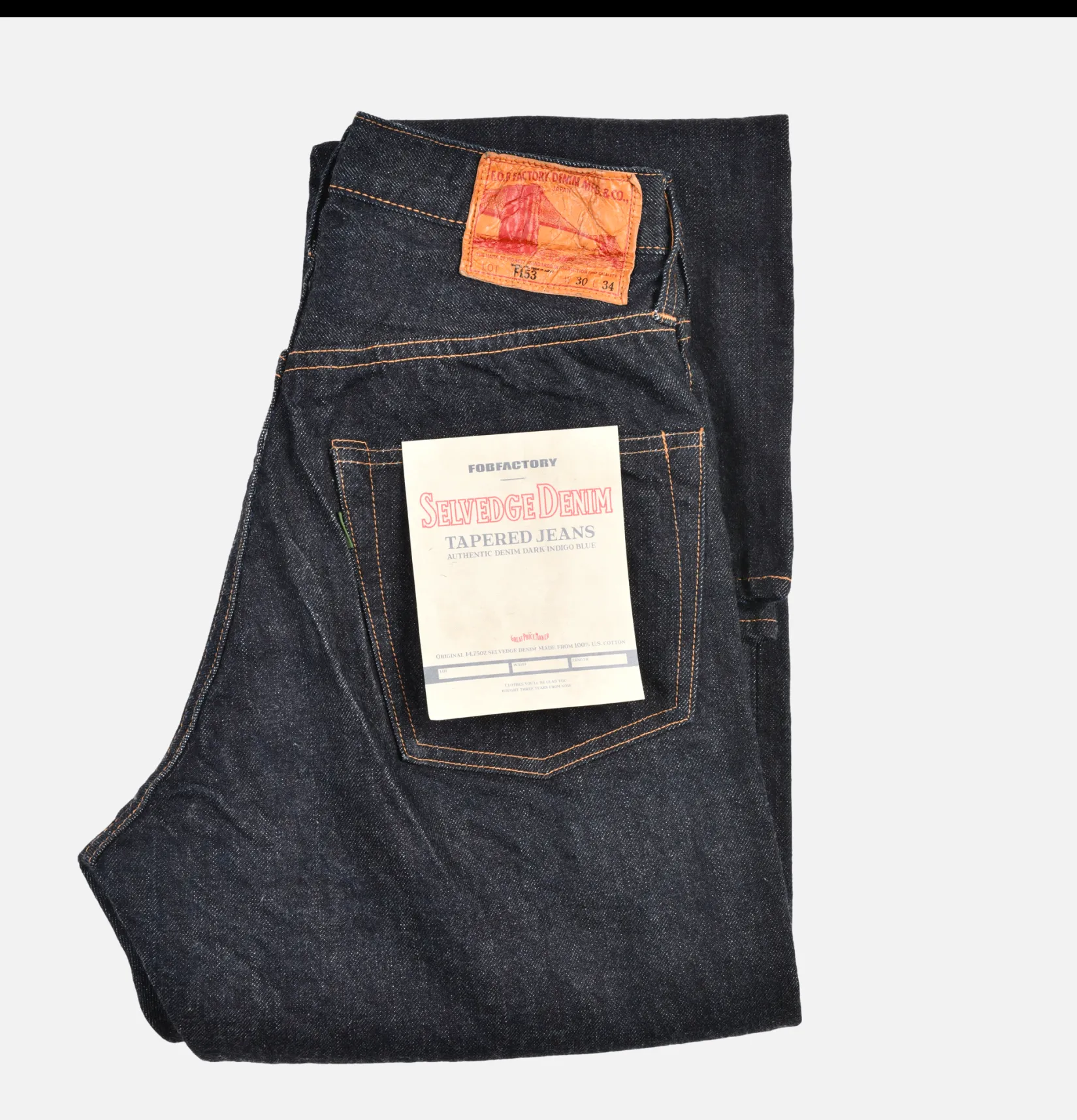 FOB FACTORY Jeans<F153 Selvedge Denim Tapered