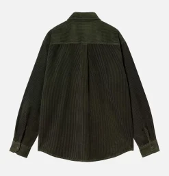 CARHARTT WIP Chemises<Flint Shirt Corduroy Office Green