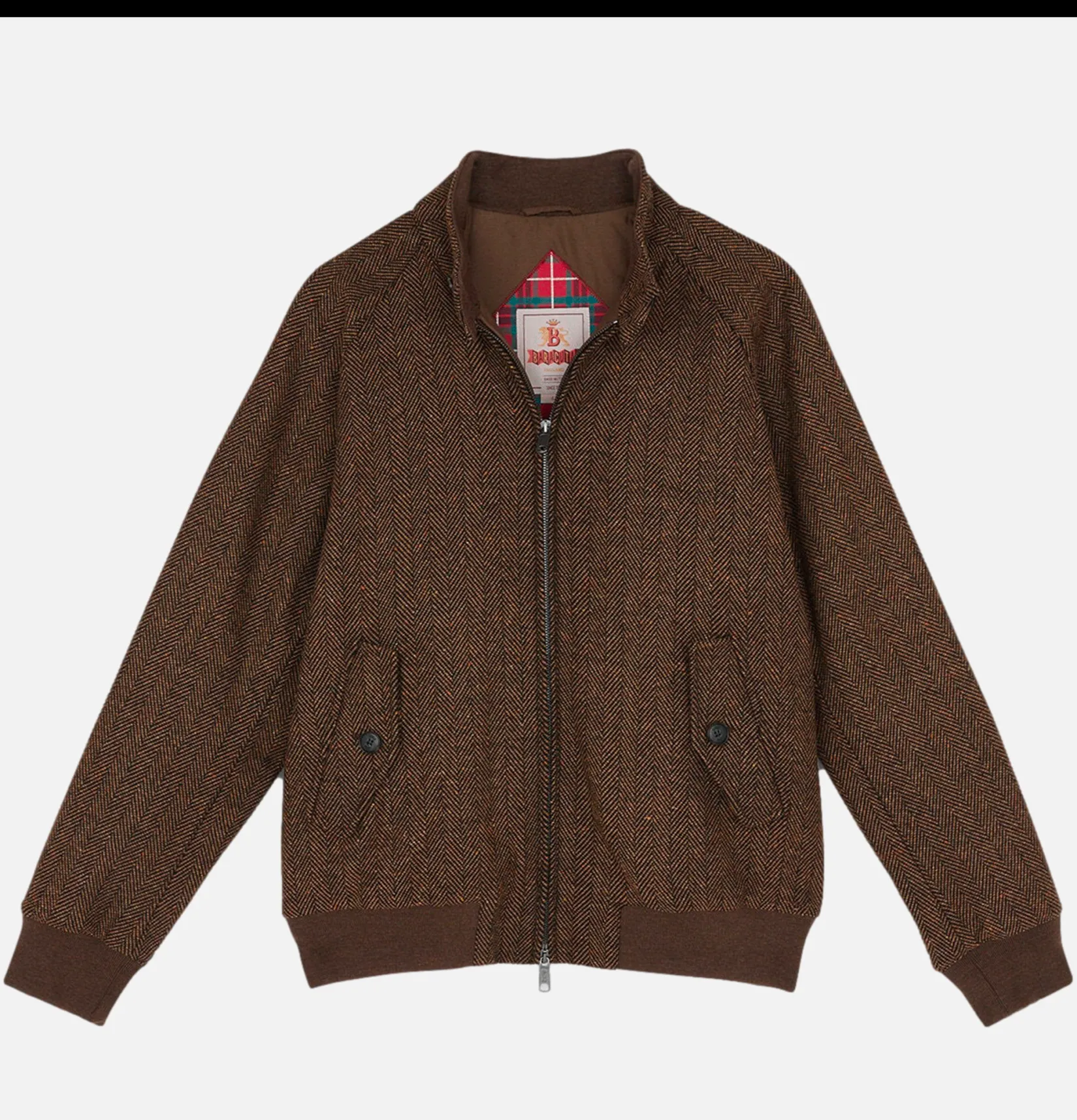 BARACUTA Vestes<G9 Herringbone Wool Bark