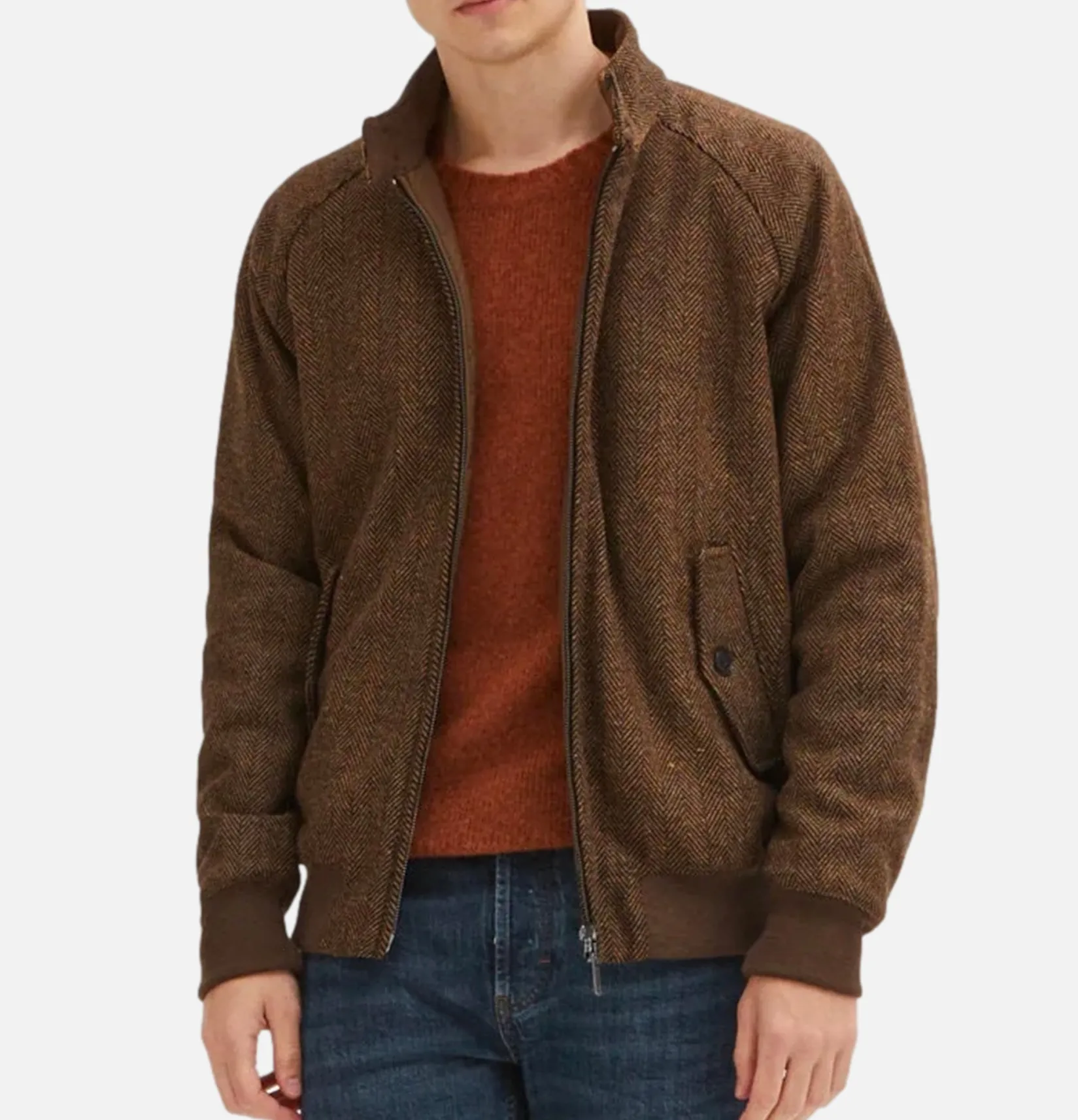 BARACUTA Vestes<G9 Herringbone Wool Bark