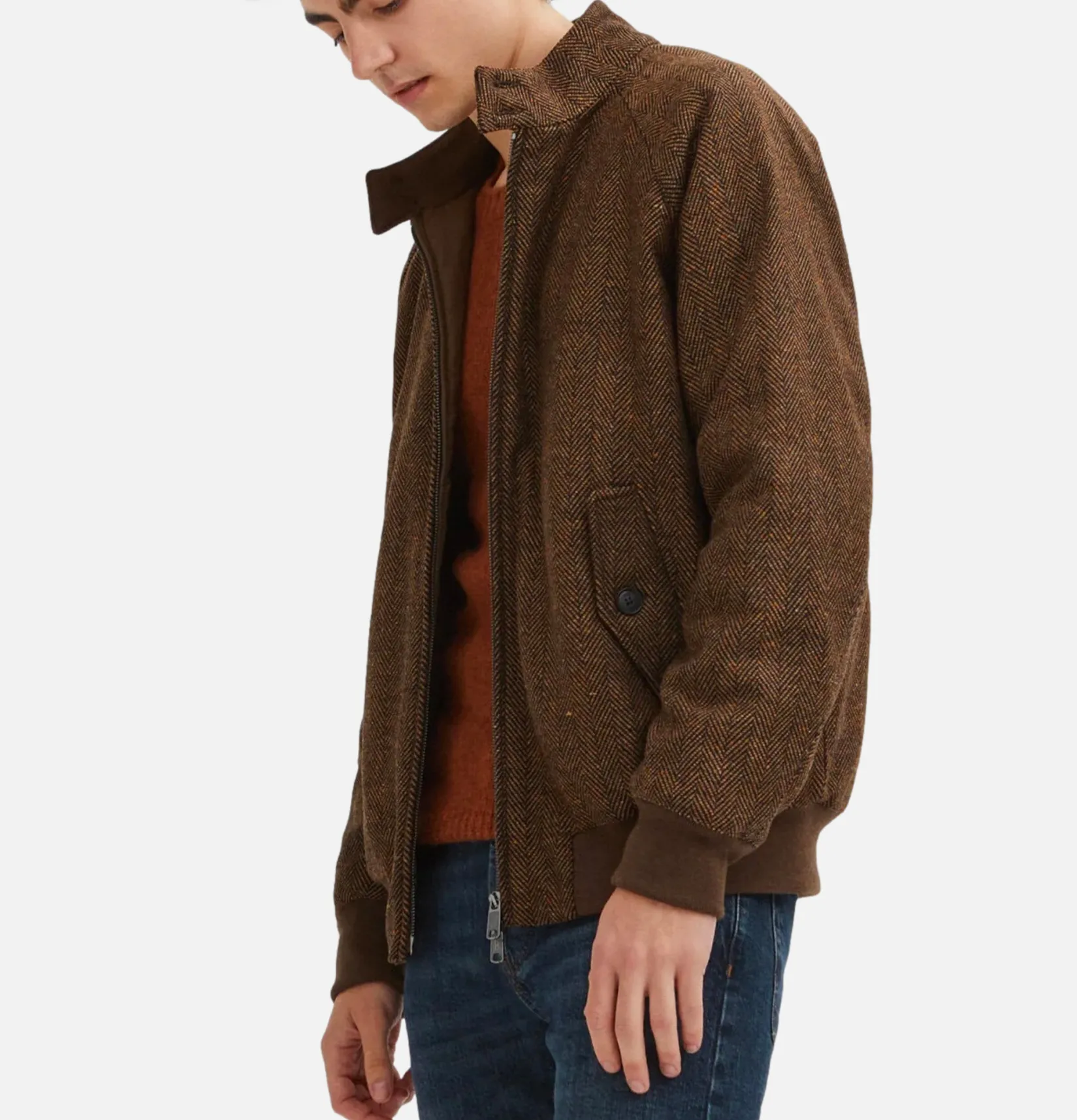 BARACUTA Vestes<G9 Herringbone Wool Bark