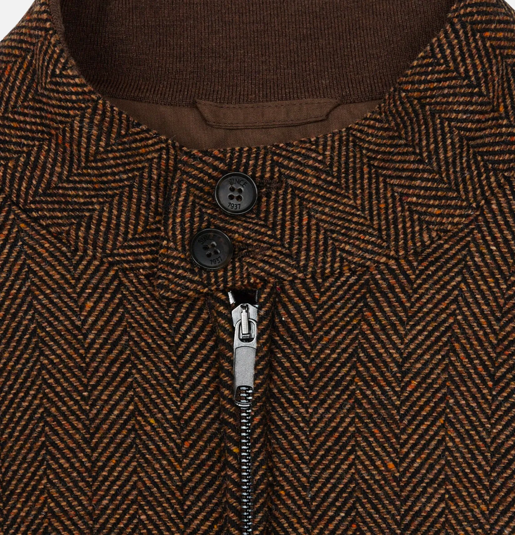 BARACUTA Vestes<G9 Herringbone Wool Bark