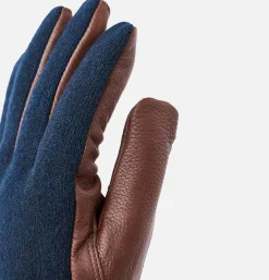 HESTRA Gants • Bonnets • Echarpes<Gants Deerskin Wool Tricot Navy