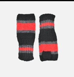 SUBLIME Gants • Bonnets • Echarpes<Hand Knit Line Glove Black