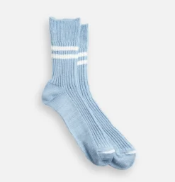Femme ROTOTO Autres|Chaussettes<Hemp Organic Cotton Stripe Bleu