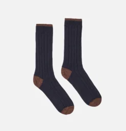Homme UNIVERSAL WORKS Chaussettes<Hike Sock Navy Wool