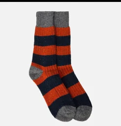 Homme BARBOUR Chaussettes<Houghton Socks Navy Ginger