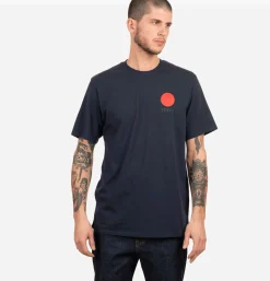 EDWIN T-shirts<Japanese Sun Tee Shirt Navy