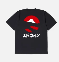 EDWIN T-shirts<Kamifuji Tee Black