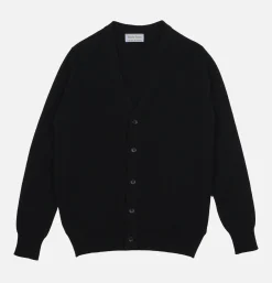 WILLIAM LOCKIE Pulls & Cardigans<Lambswool Cardigan Black