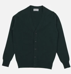 WILLIAM LOCKIE Pulls & Cardigans<Lambswool Cardigan Green Astra