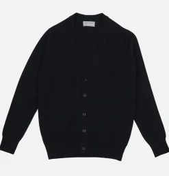 WILLIAM LOCKIE Pulls & Cardigans<Lambswool Cardigan Navy