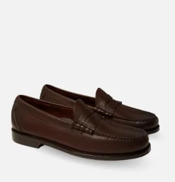 Homme G.H. BASS Mocassins<Larson Penny Loafers Soft Chocolate Leather