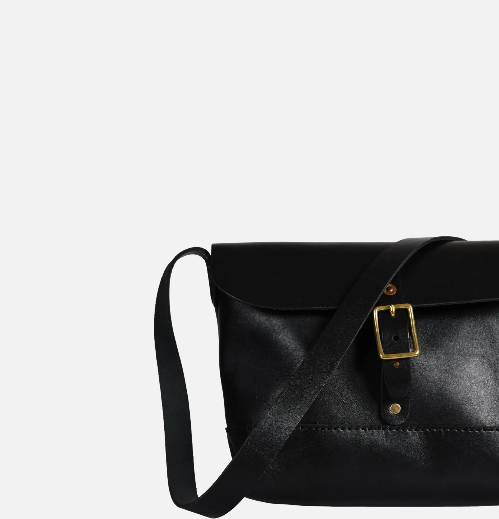 HERITAGE LEATHER COMPANY Sacs Bandoulière<Leather Mini Shoulder Bag Noir