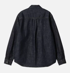CARHARTT WIP Chemises<Lincoln Shirt Blue Rinsed