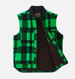 FILSON Vestes|Blousons & Manteaux<Lined Mackinaw Wool Vest Green