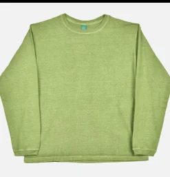 GOOD ON T-shirts<Long Sleeve Crew Tee Matcha