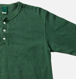 GOOD ON T-shirts<Ls Henley Tee Dark Green
