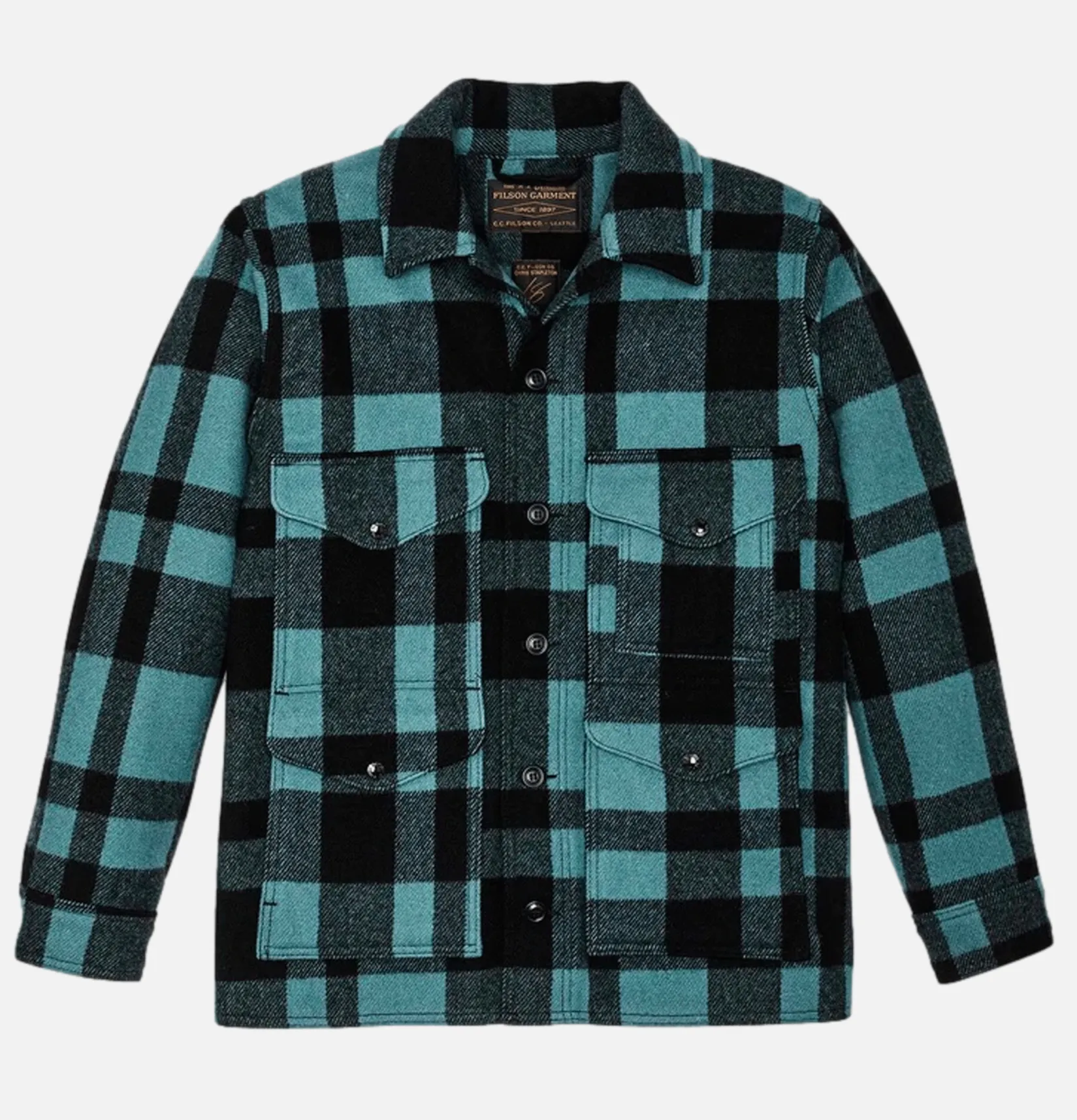 FILSON Vestes<Mackinaw Cruiser Wool Faded Blue