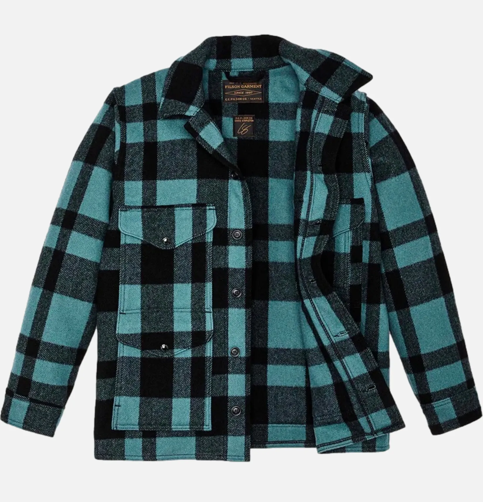 FILSON Vestes<Mackinaw Cruiser Wool Faded Blue