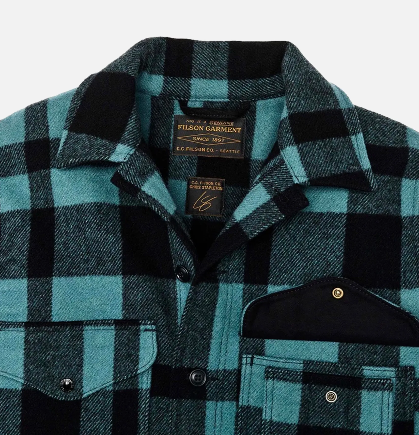 FILSON Vestes<Mackinaw Cruiser Wool Faded Blue