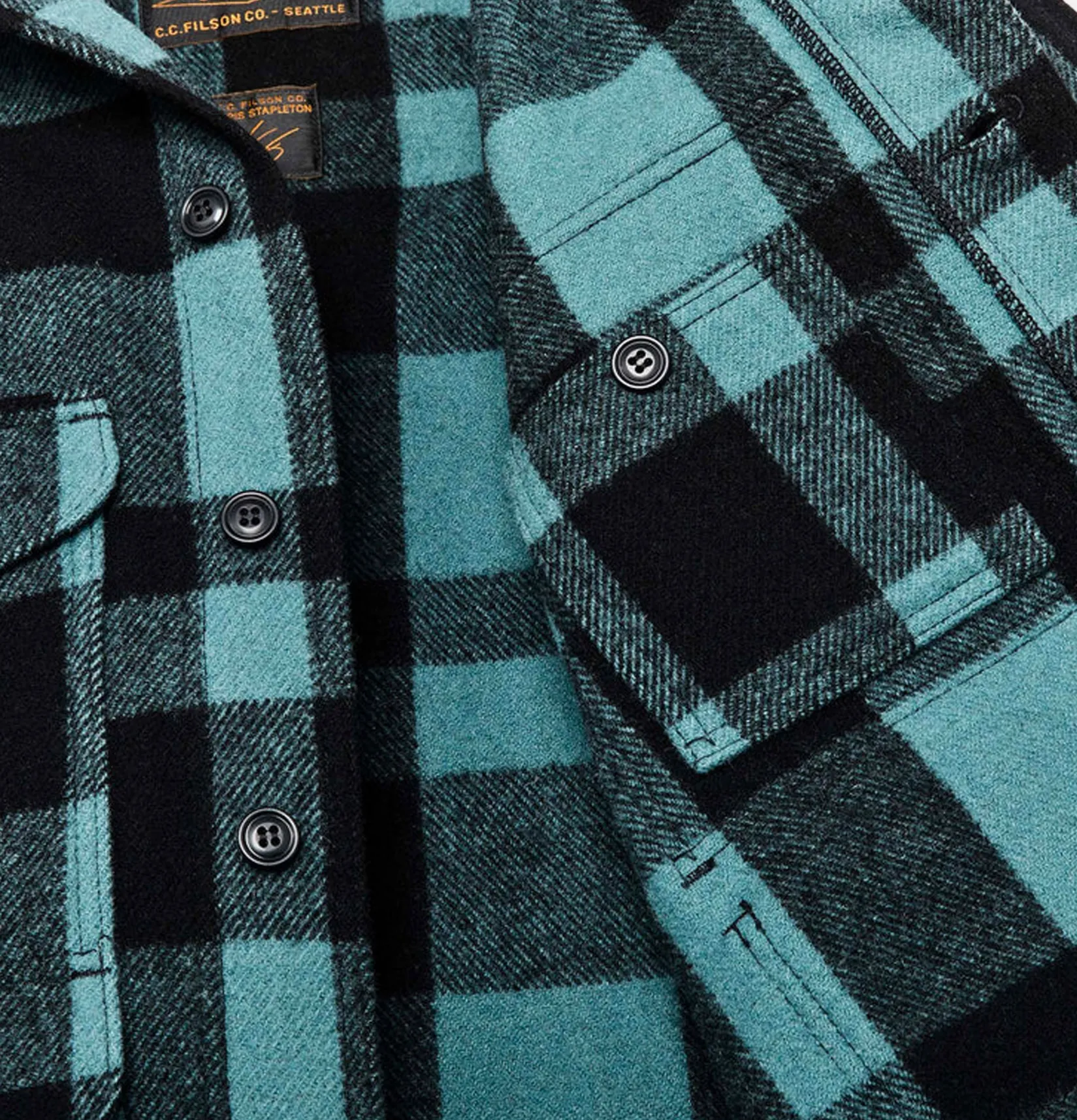 FILSON Vestes<Mackinaw Cruiser Wool Faded Blue