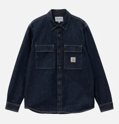 CARHARTT WIP Vestes<Manny Shirt Blue Rinsed