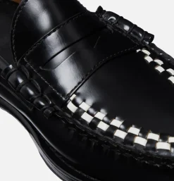 Homme G.H. BASS Mocassins<Mocassin Weejun Weave Black & White