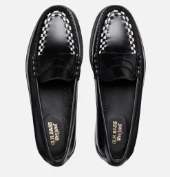Homme G.H. BASS Mocassins<Mocassin Weejun Weave Black & White