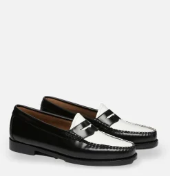 Homme G.H. BASS Mocassins<Mocassin Weejuns Black & White Leather