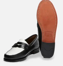 Homme G.H. BASS Mocassins<Mocassin Weejuns Black & White Leather