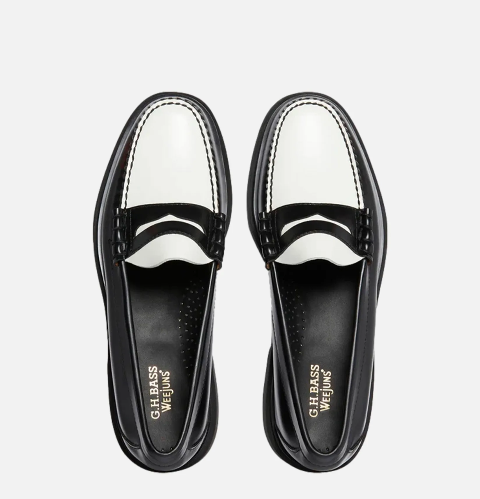 Homme G.H. BASS Mocassins<Moccassin Weejun Step Larson Black White