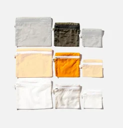 PUEBCO Petite Maroquinerie<Nylon Fabric Pouch Medium Olive